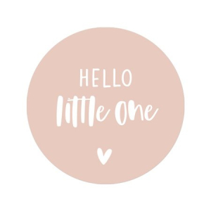 Sluitsticker | Hello little one Roze | 10 stuks